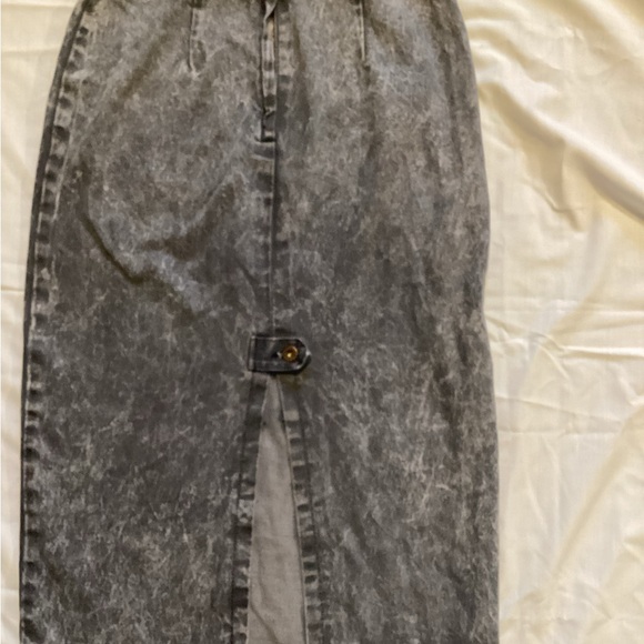 Gray Jeans Skirt Long Size M - Picture 1 of 6